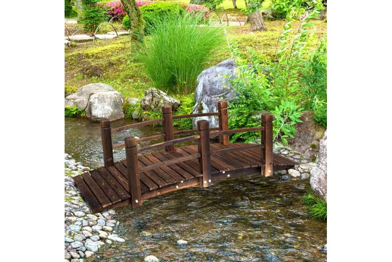 Outsunny Garden Bridge w/ Railings