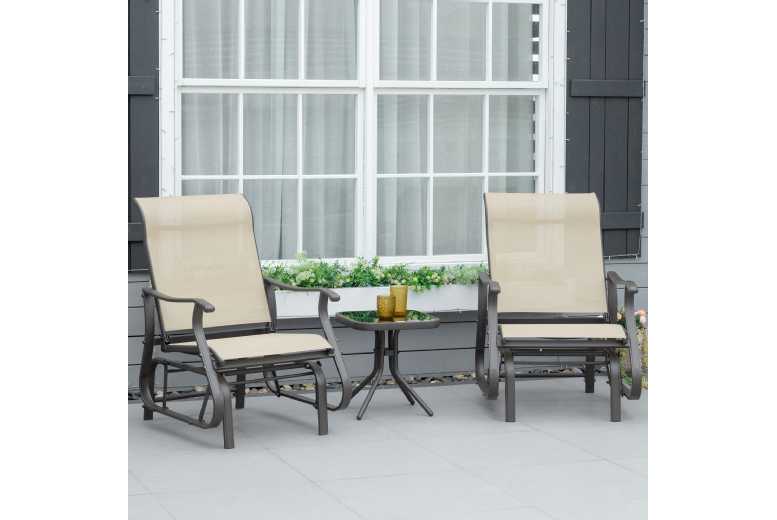 Outsunny 3-Piece Chair & Table Set