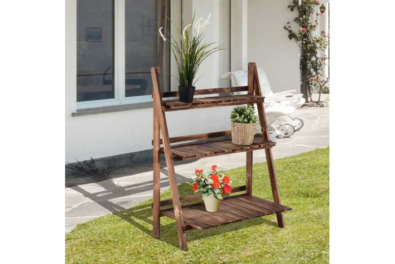 Outsunny 3-Tier Planter Display Ladder