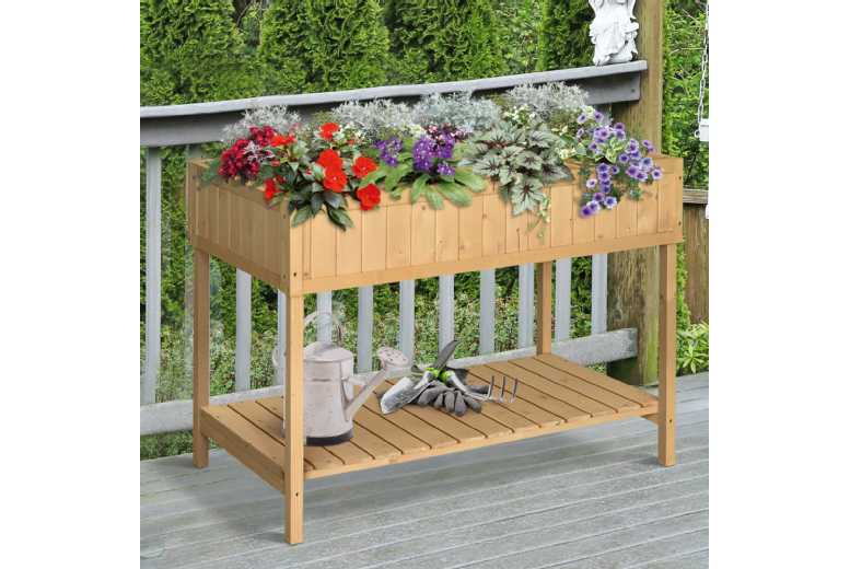 Outsunny Raised Planter, 8 Compartments