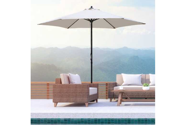Outsunny Patio Umbrella – Manual Push