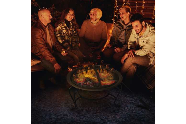 Outsunny Outdoor Fire Pit with Lid