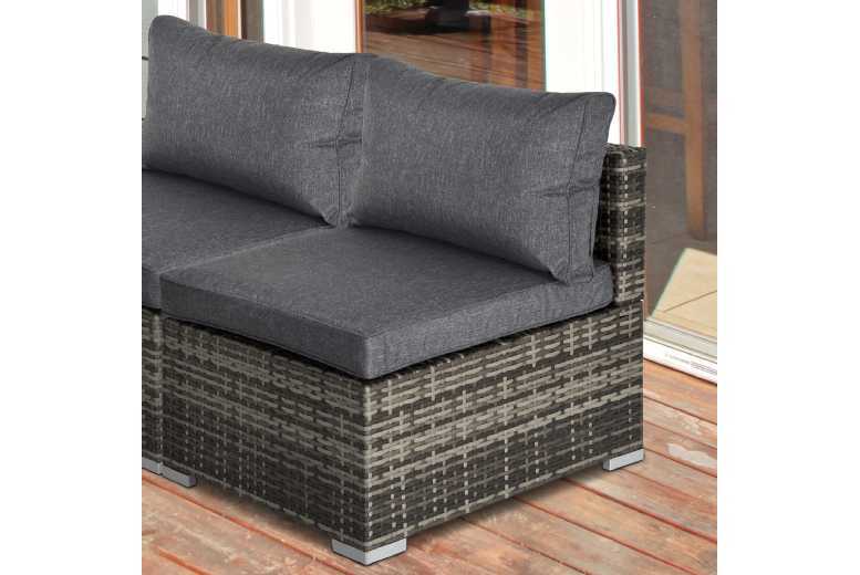 Outsunny Rattan Single Sofa, Garden