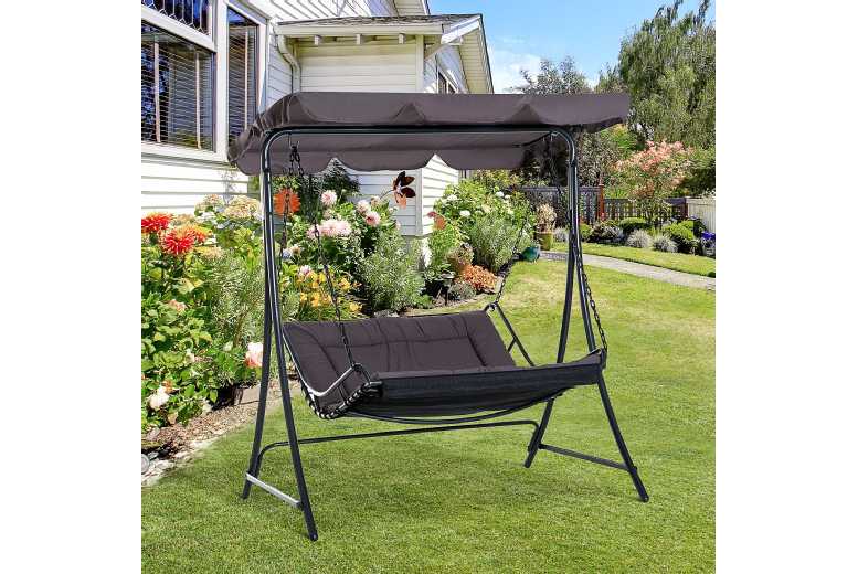 Outsunny 2-Person Swing Hammock, Grey
