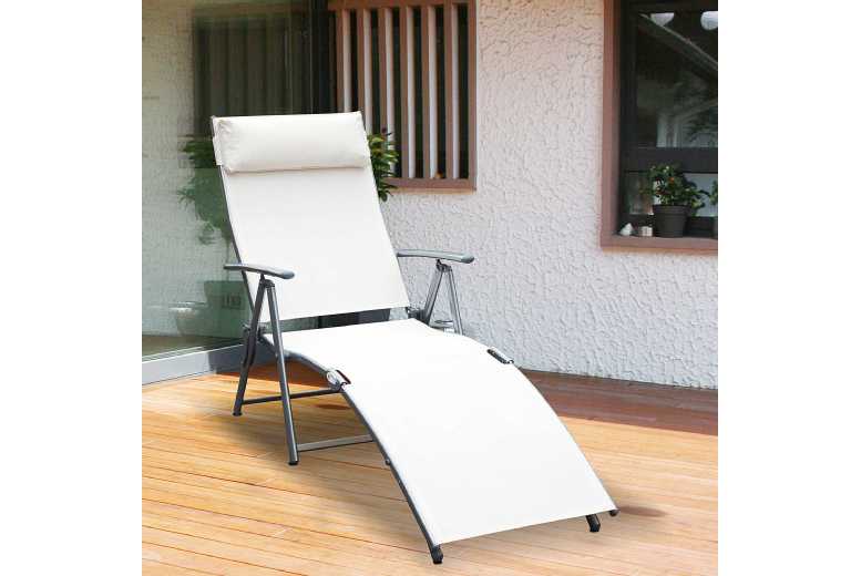 Outsunny Sun Lounger, Foldable, 7 Lvl