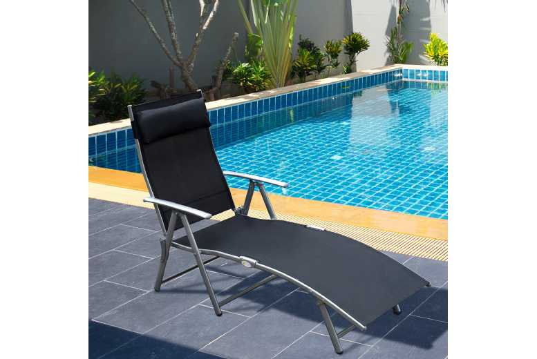 Outsunny Sun Lounger, Foldable, 5 Lvl