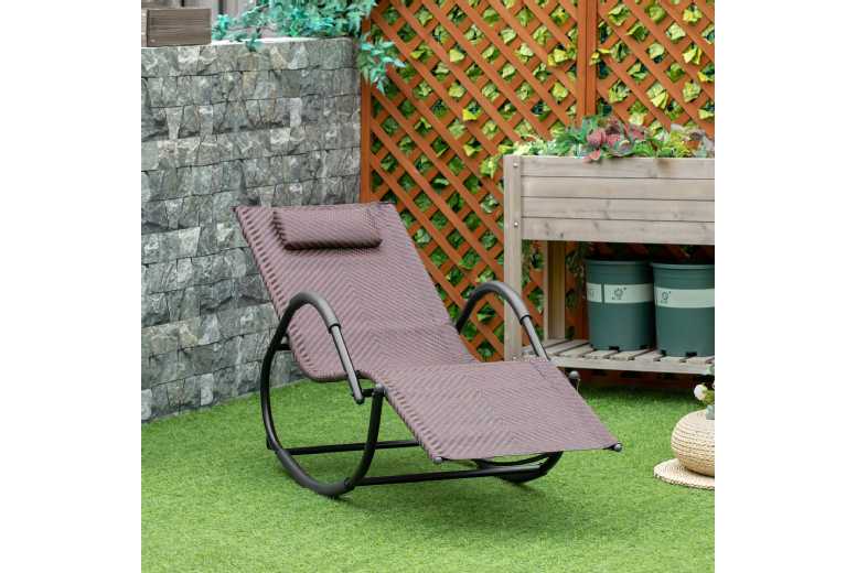 Outsunny Rocking Lounge Chair
