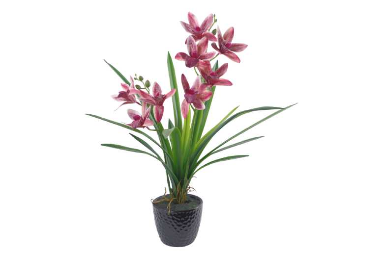 50cm Dark Pink Orchid, Artificial Decor
