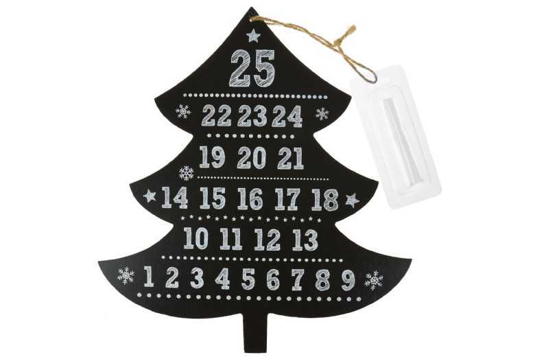 Wooden Christmas Tree Advent Calendar