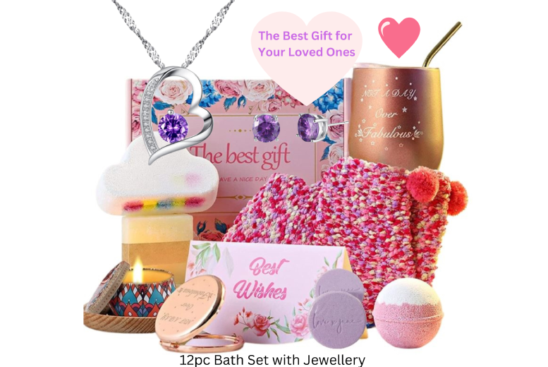 12pcs Bath Pamper Gifts+Jewellery Set