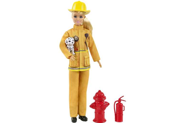 Barbie Firefighter Playset w/Blonde Doll