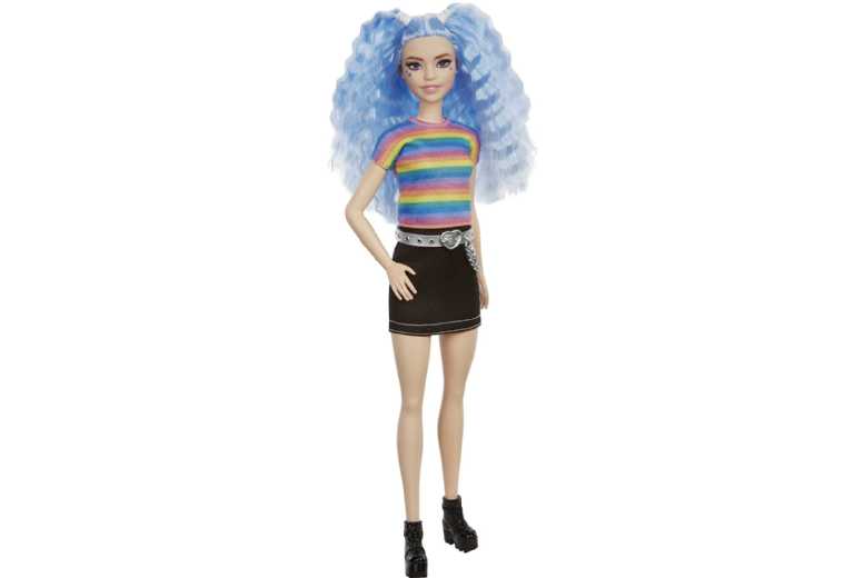 Barbie Doll Collectable w/ Blue Hair