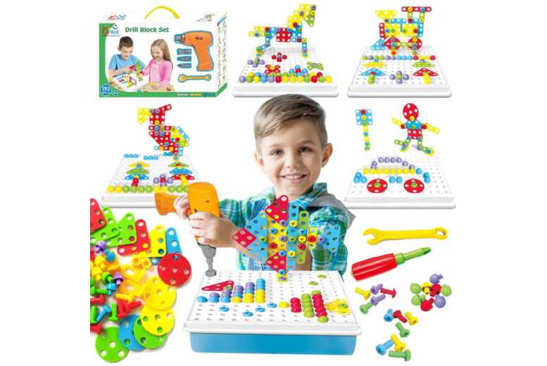 Toyvelt Creative Puzzle Drill Block Set