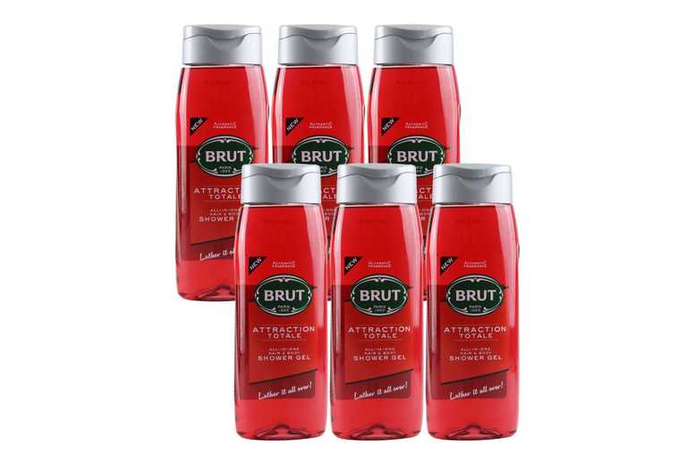 Brut Shower Gel Attraction x 6