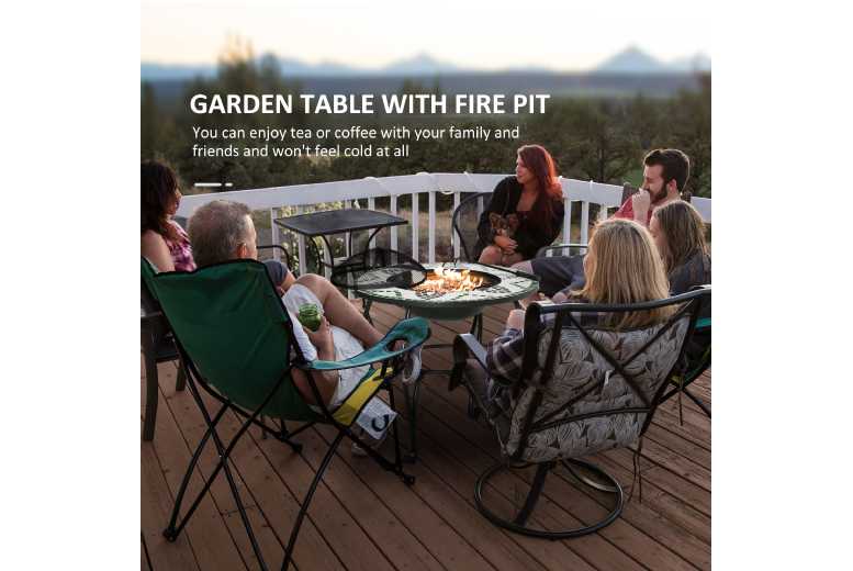 Outsunny 3-in-1 Outdoor Fire Pit