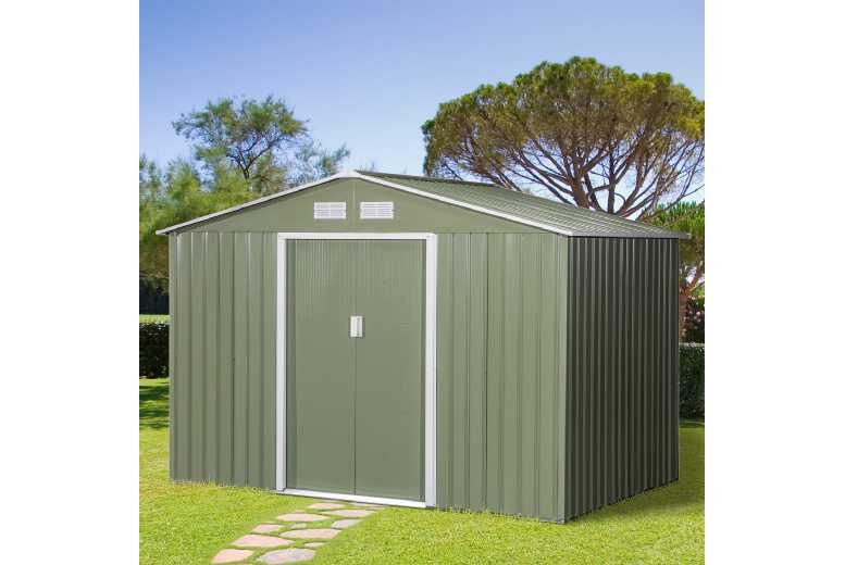 Outsunny Corrugated Steel Two Door shed