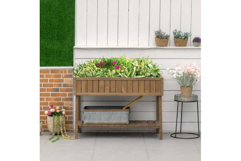 Outsunny Wooden Herb Planter