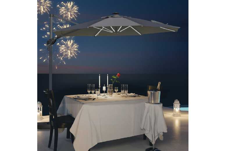 Outsunny 3m LED Cantilever Parasol