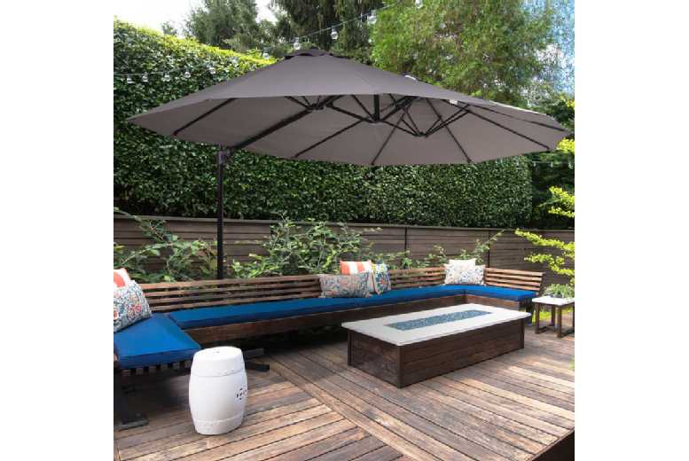 Outsunny Double Canopy Offset Parasol