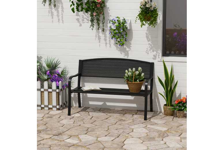 Outsunny  Metal Garden Bench