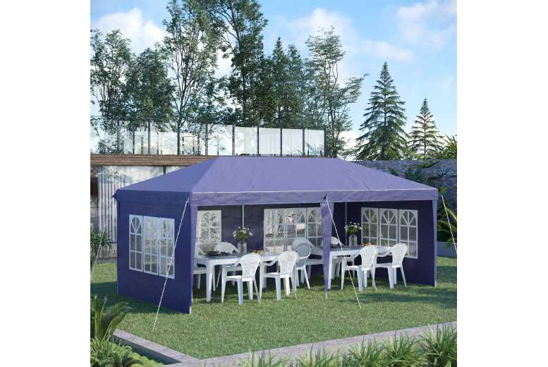 Outsunny Half-Open Garden Gazebo