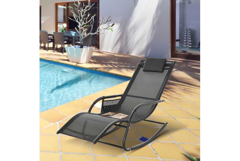 Outsunny Breathable Mesh Rocking Chair
