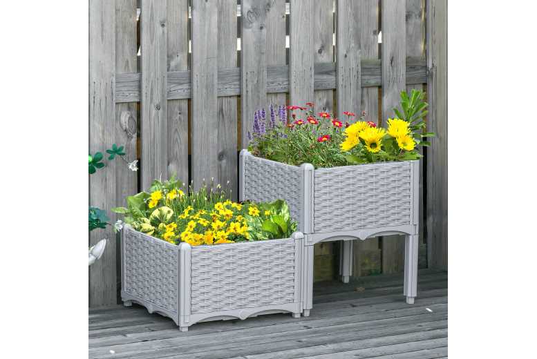 Outsunny Raised Plant Stand Lightweight