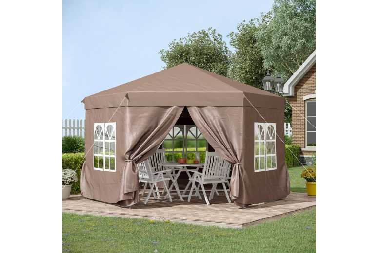 Outsunny Hexagonal Metal Frame Gazebo