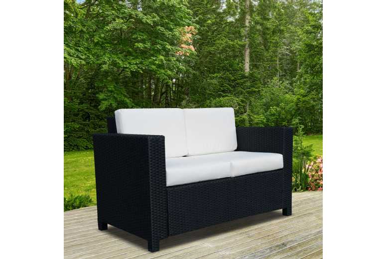 Outsunny Two-Seater Rattan Sofa