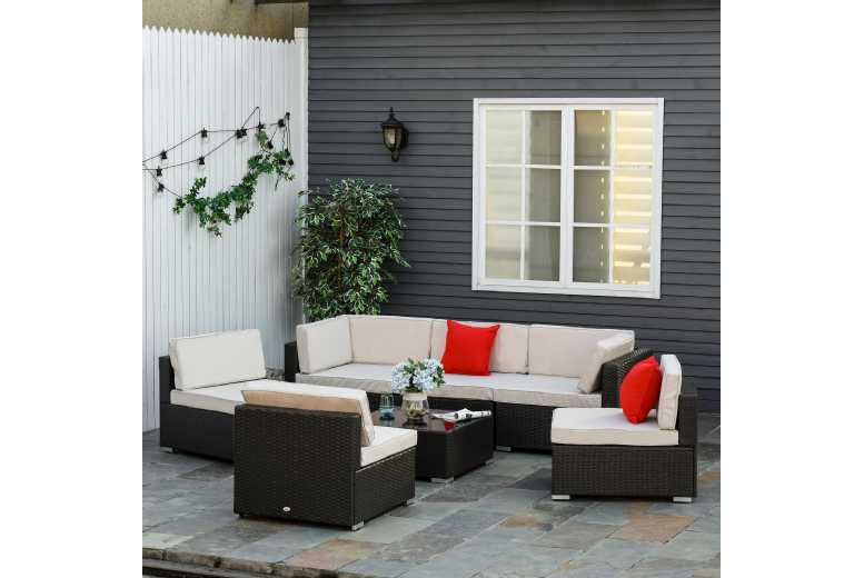 Outsunny Garden Rattan Furniture Set