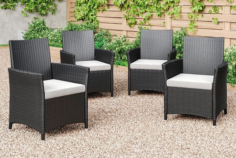 4 or 8 Rattan Garden Chairs