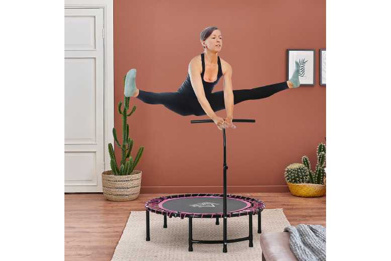 HOMCOM Pink Mini Trampoline Rebounder
