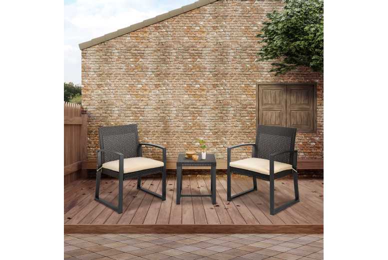 Outsunny Rattan Style Bistro Set