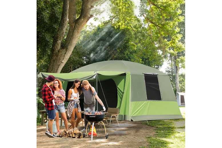 Outsunny 4-8 Man Dome Tent, Porch