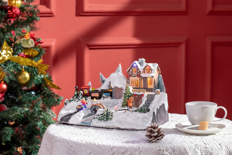 HOMCOM Christmas Village Scene