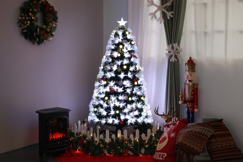 HOMCOM Light Artificial Christmas Tree