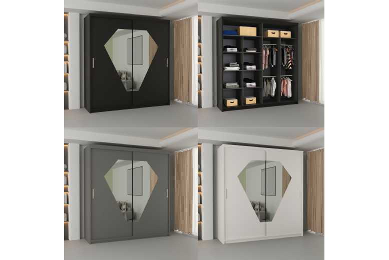 Double Sliding Door Wardrobe 150/203cm