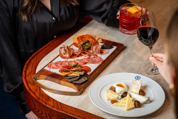Mezze Platter with Sparkling Wine for Two at Searcys Champagne Bar