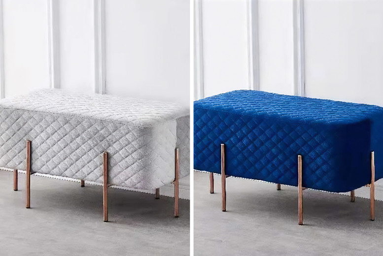 Velvet Ottoman Bench